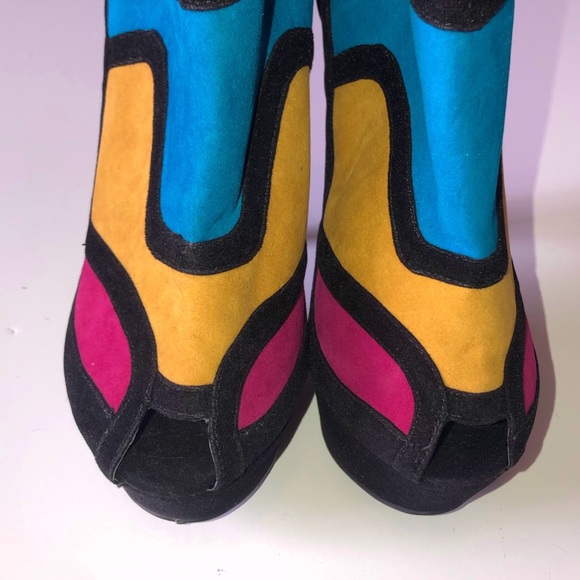 ALBA BY JESSICA ALBA SIZE 10 SUEDE PLATFORM HEELS - Picture 4 of 6